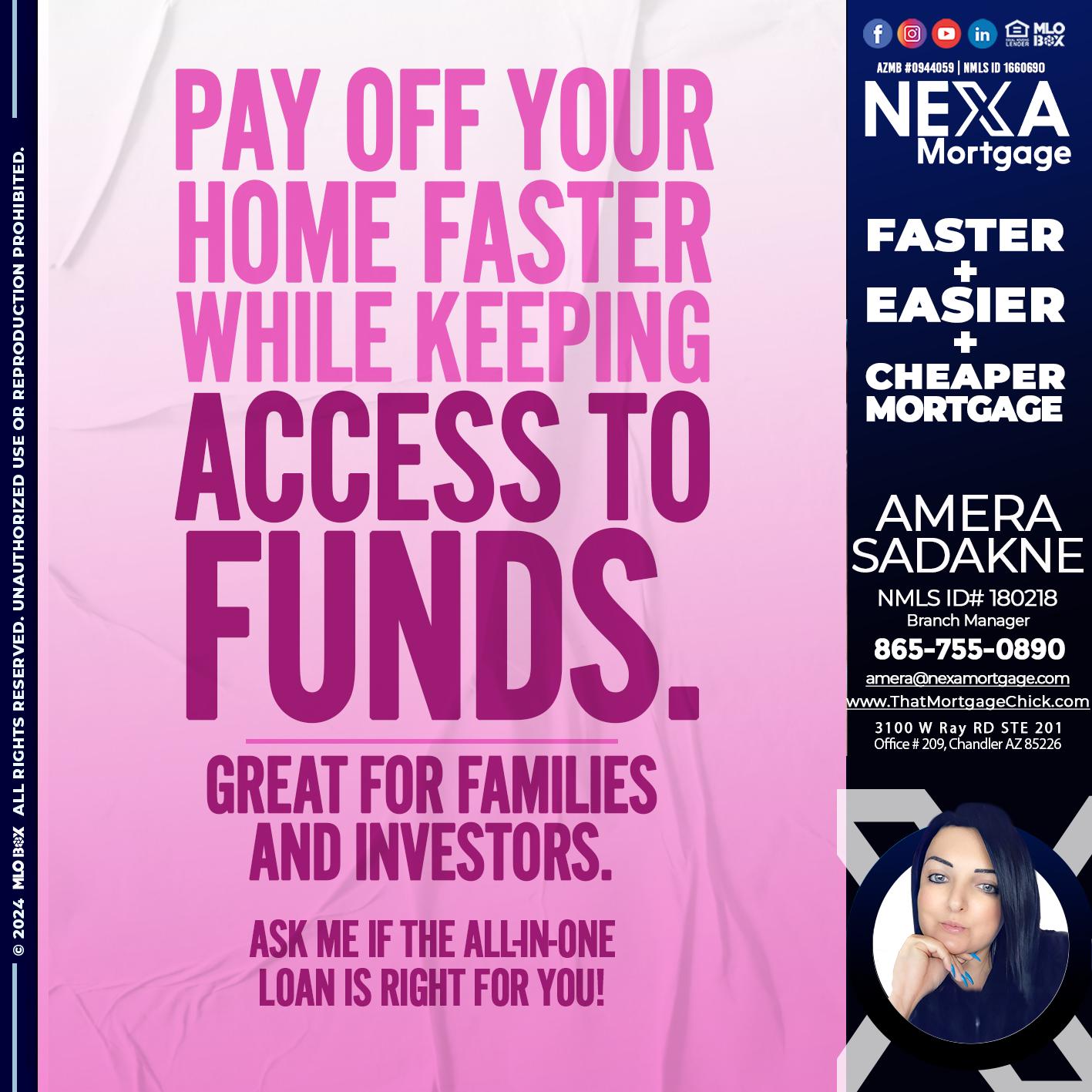 PAY OFF YOUR - Amera Sadakne -Mortgage Loan Originator