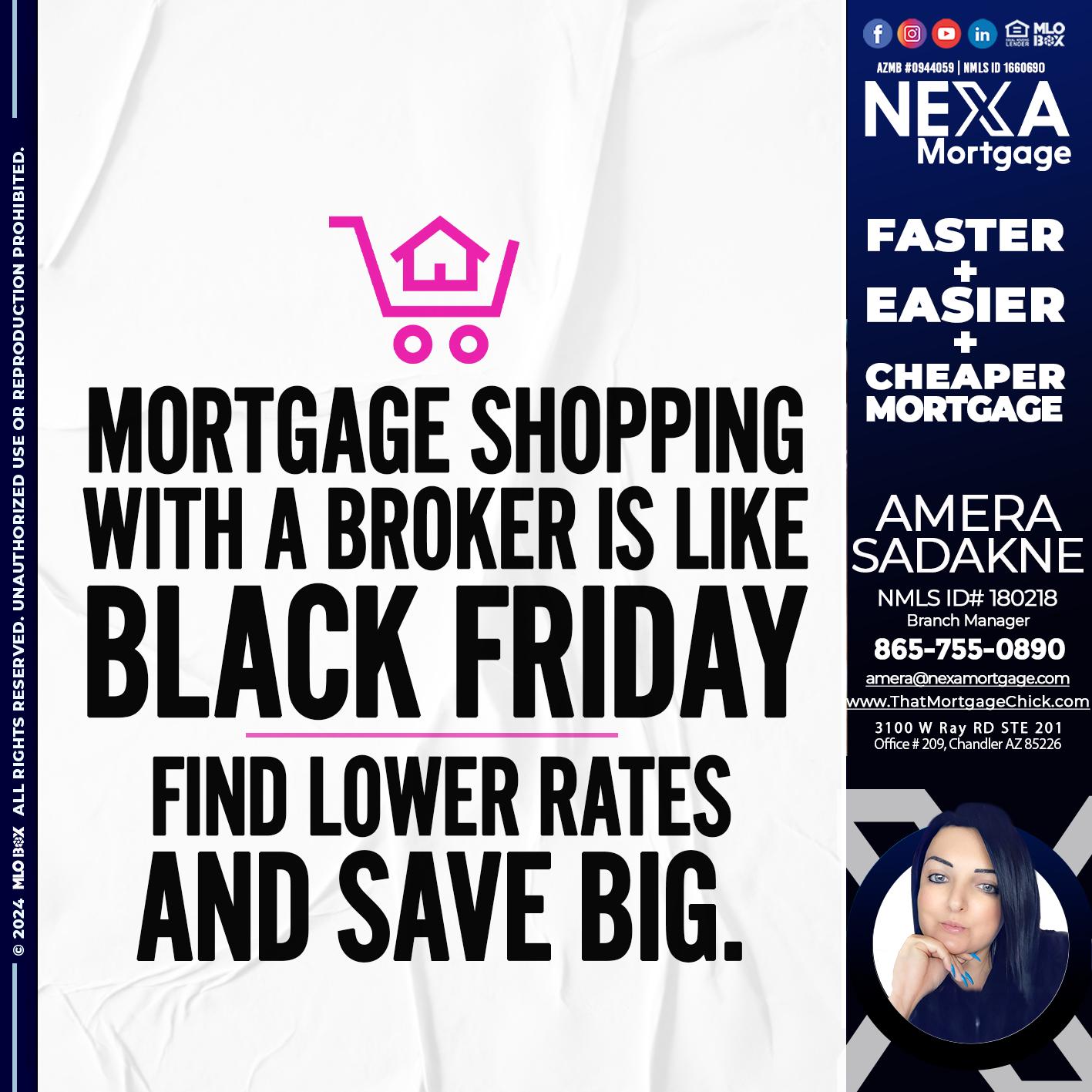 MORTGAGE SHOPPING - Amera Sadakne -Mortgage Loan Originator