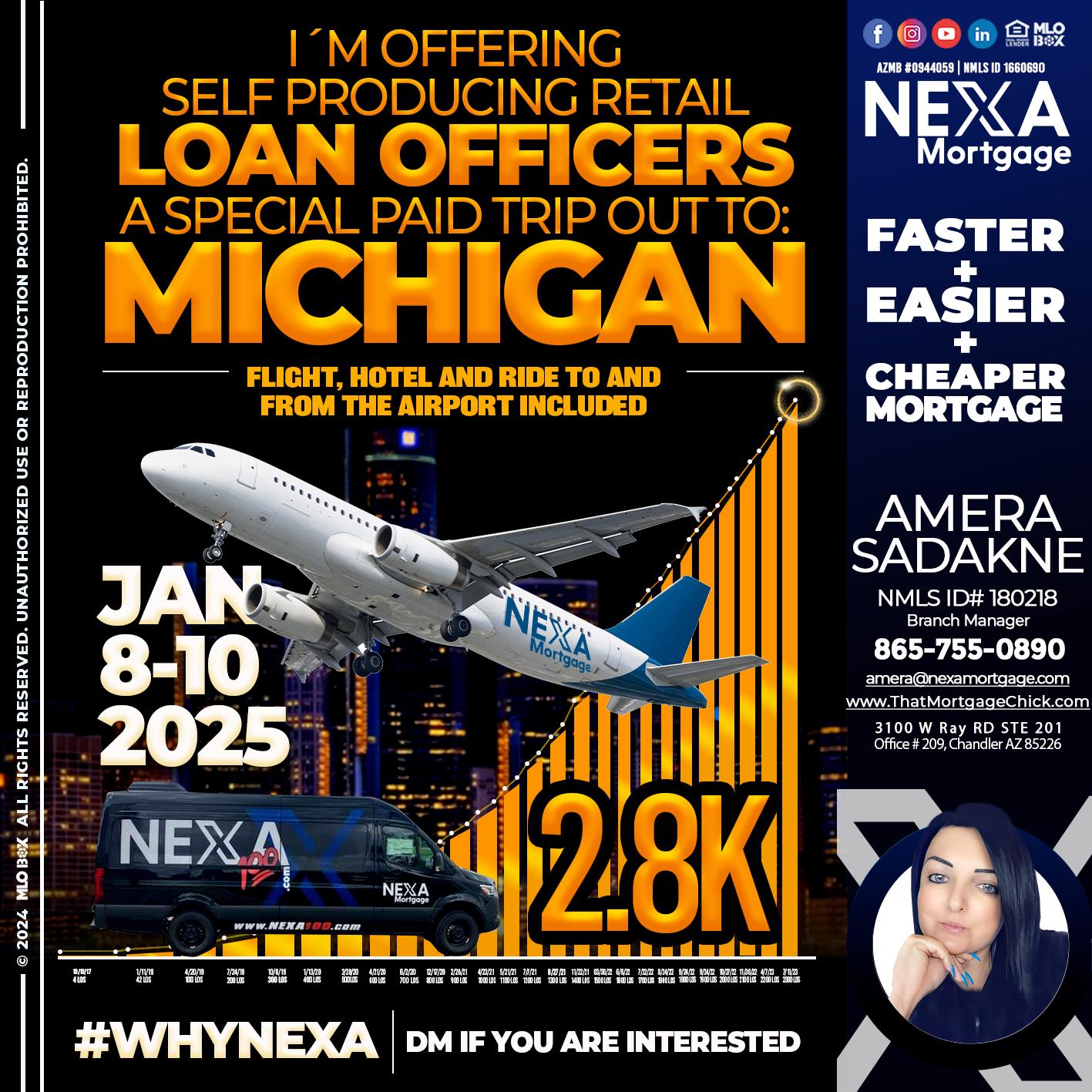 MICHIGAN TRIP - Amera Sadakne -Mortgage Loan Originator