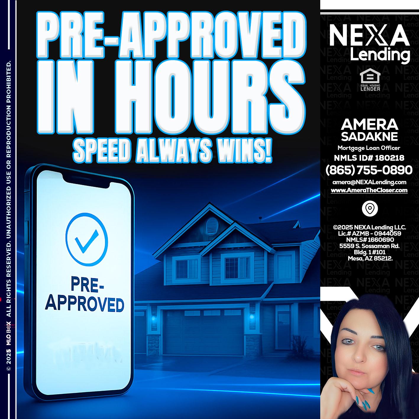 PRE - Amera Sadakne -Mortgage Loan Originator