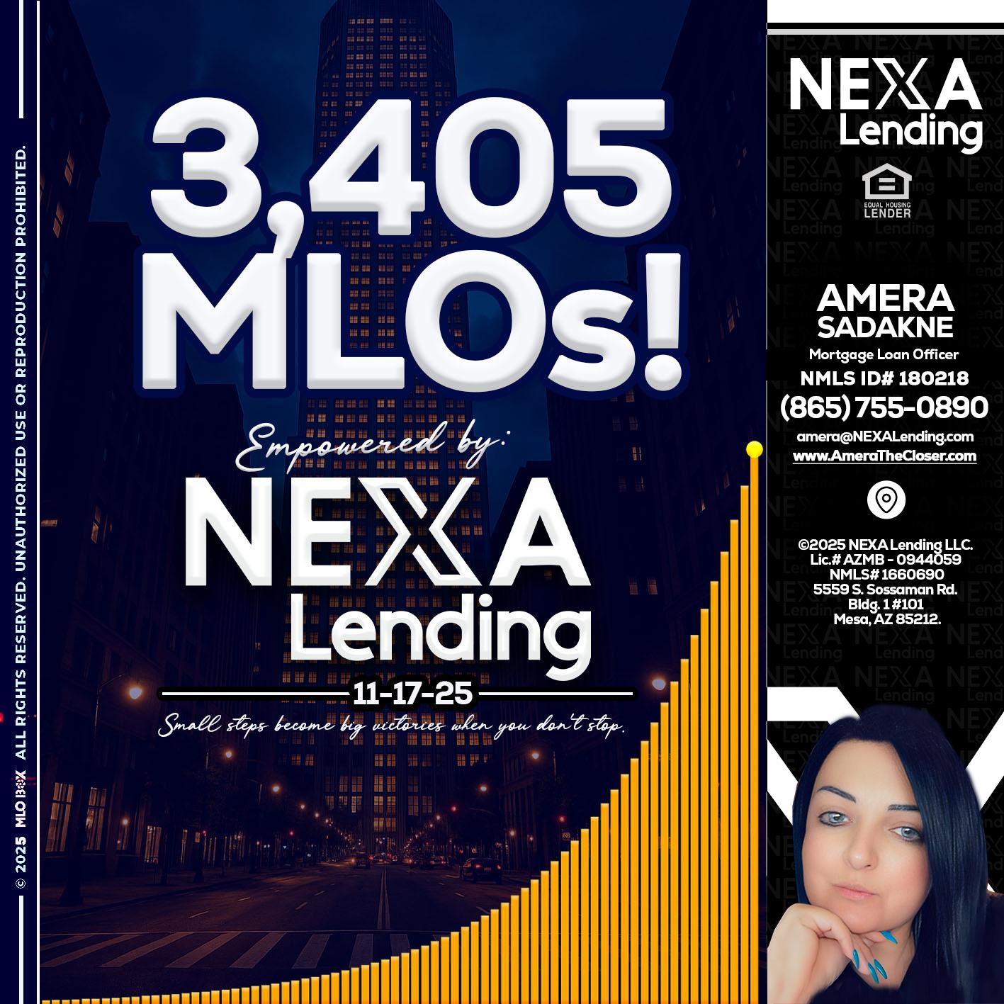 3405 MLOs - Amera Sadakne -Mortgage Loan Originator