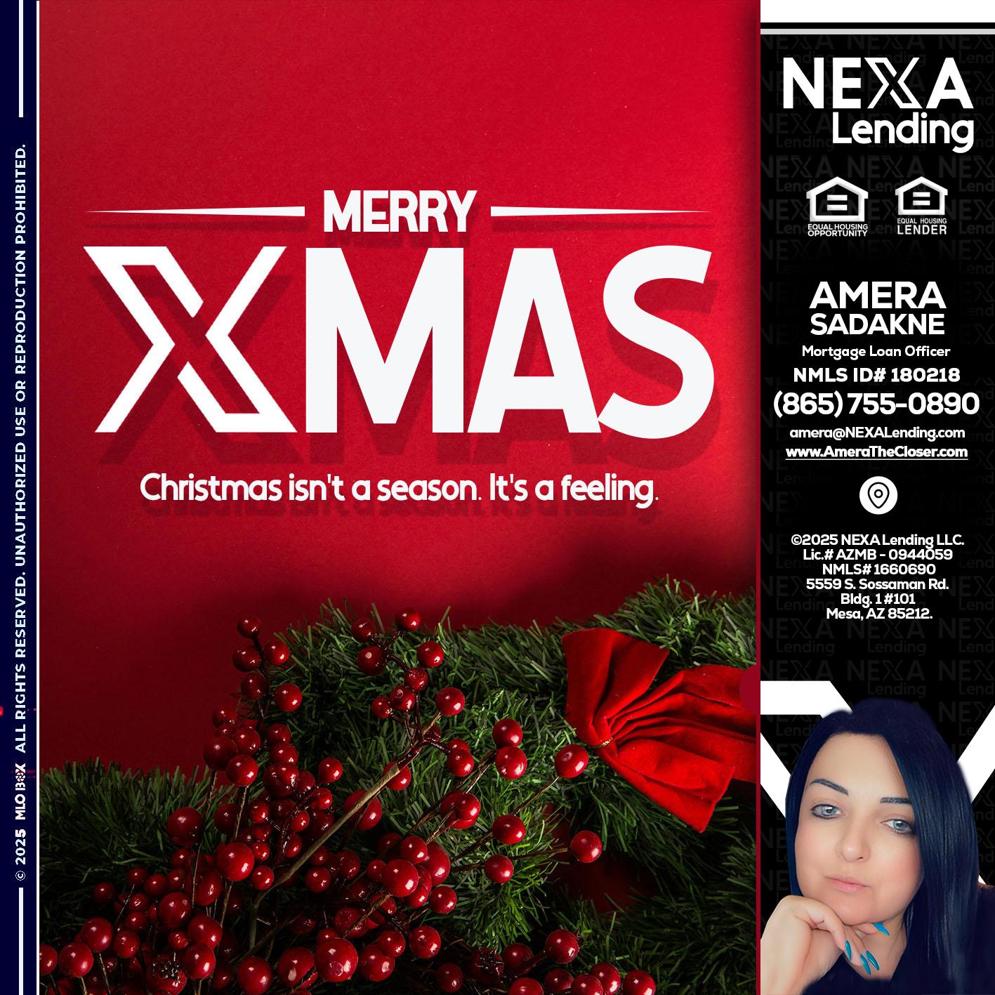 merry xmas - Amera Sadakne -Mortgage Loan Originator
