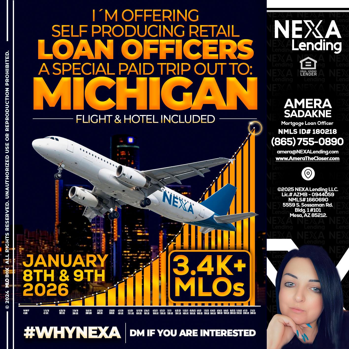 MICHIGAN TRIP - Amera Sadakne -Mortgage Loan Originator