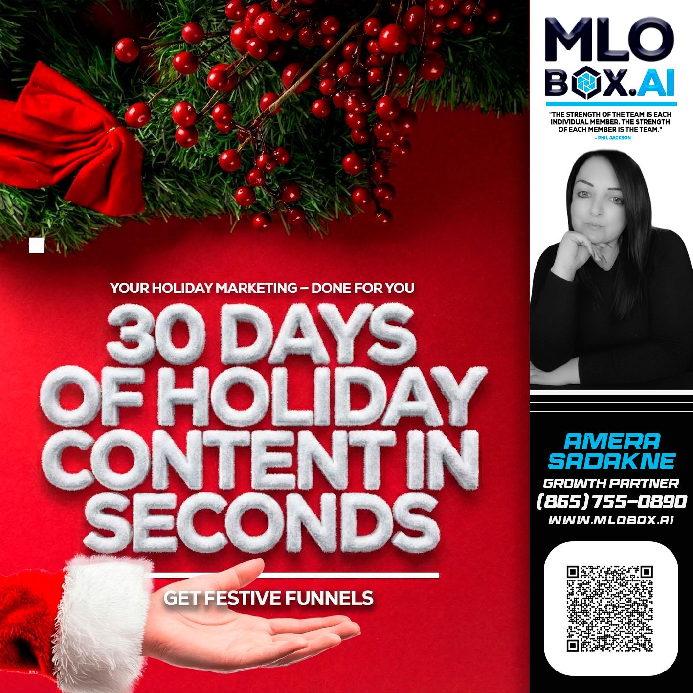 30 DAYS - Amera Sadakne -Mortgage Loan Originator