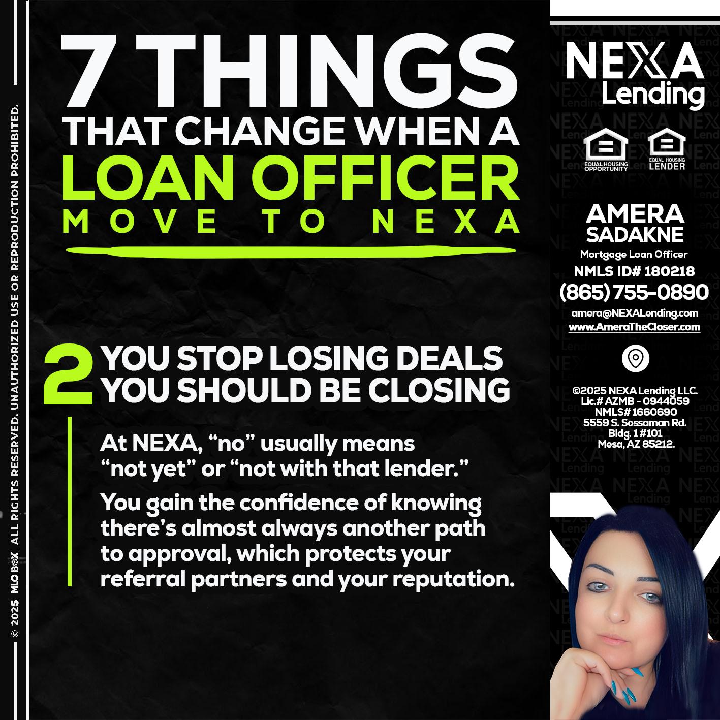 7 THINGS (2) - Amera Sadakne -Mortgage Loan Originator
