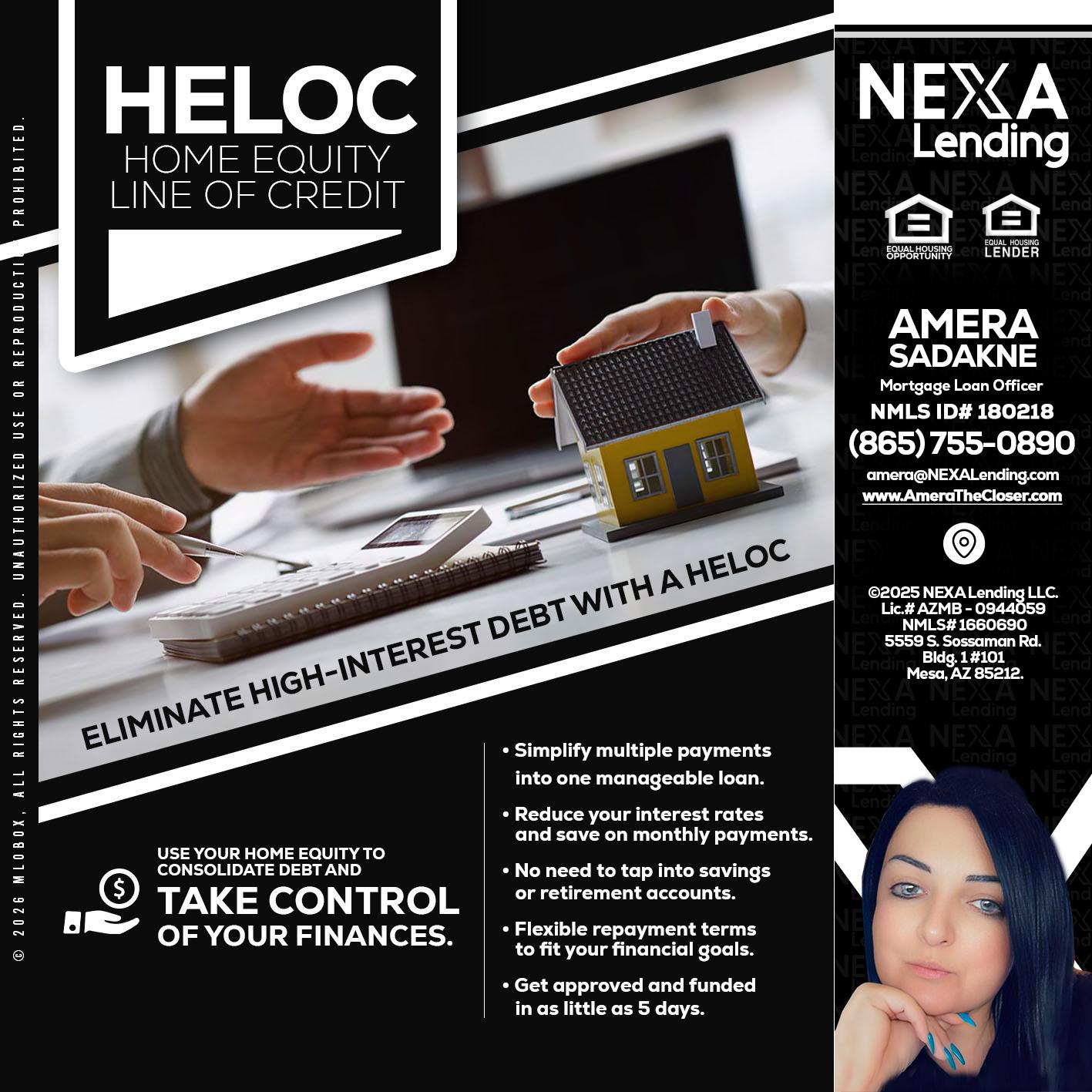 HELOC - Amera Sadakne -Mortgage Loan Originator