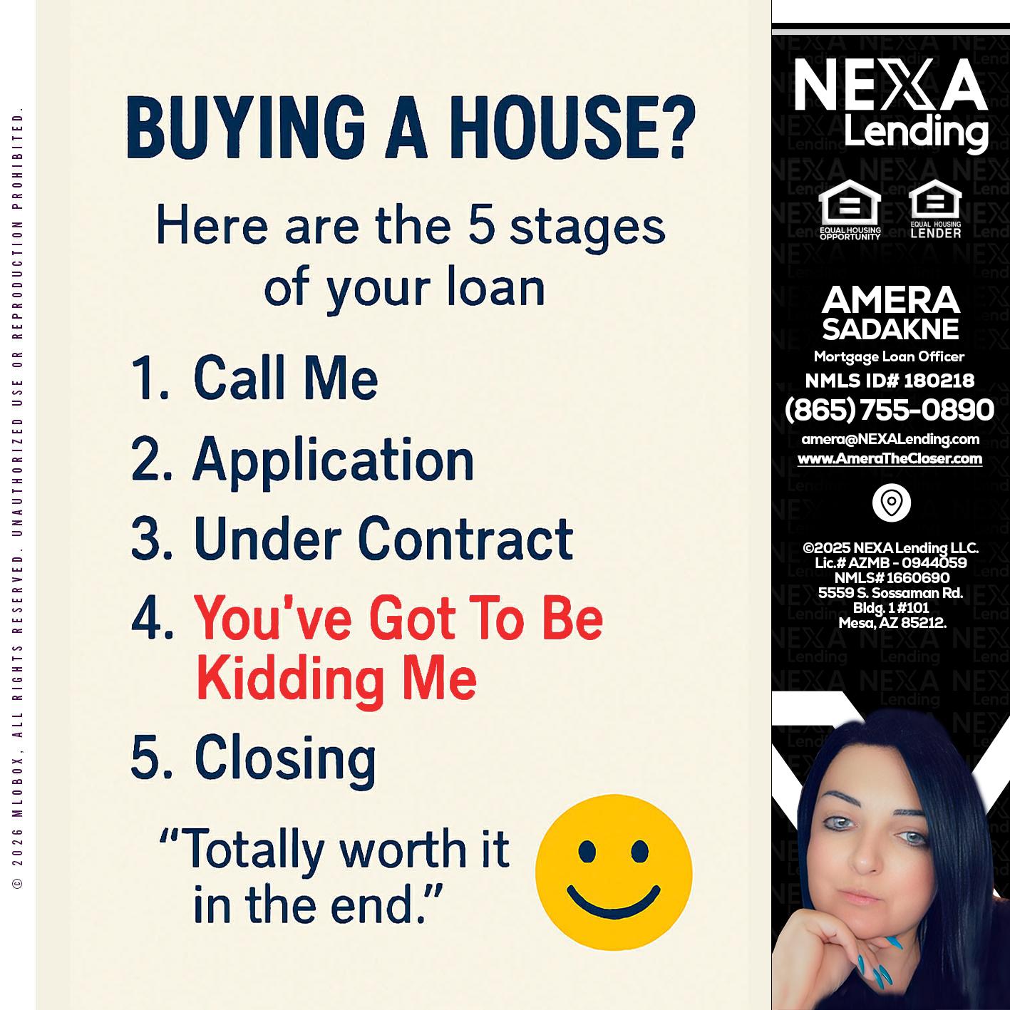BUYING A HOUSE - Amera Sadakne -Mortgage Loan Originator
