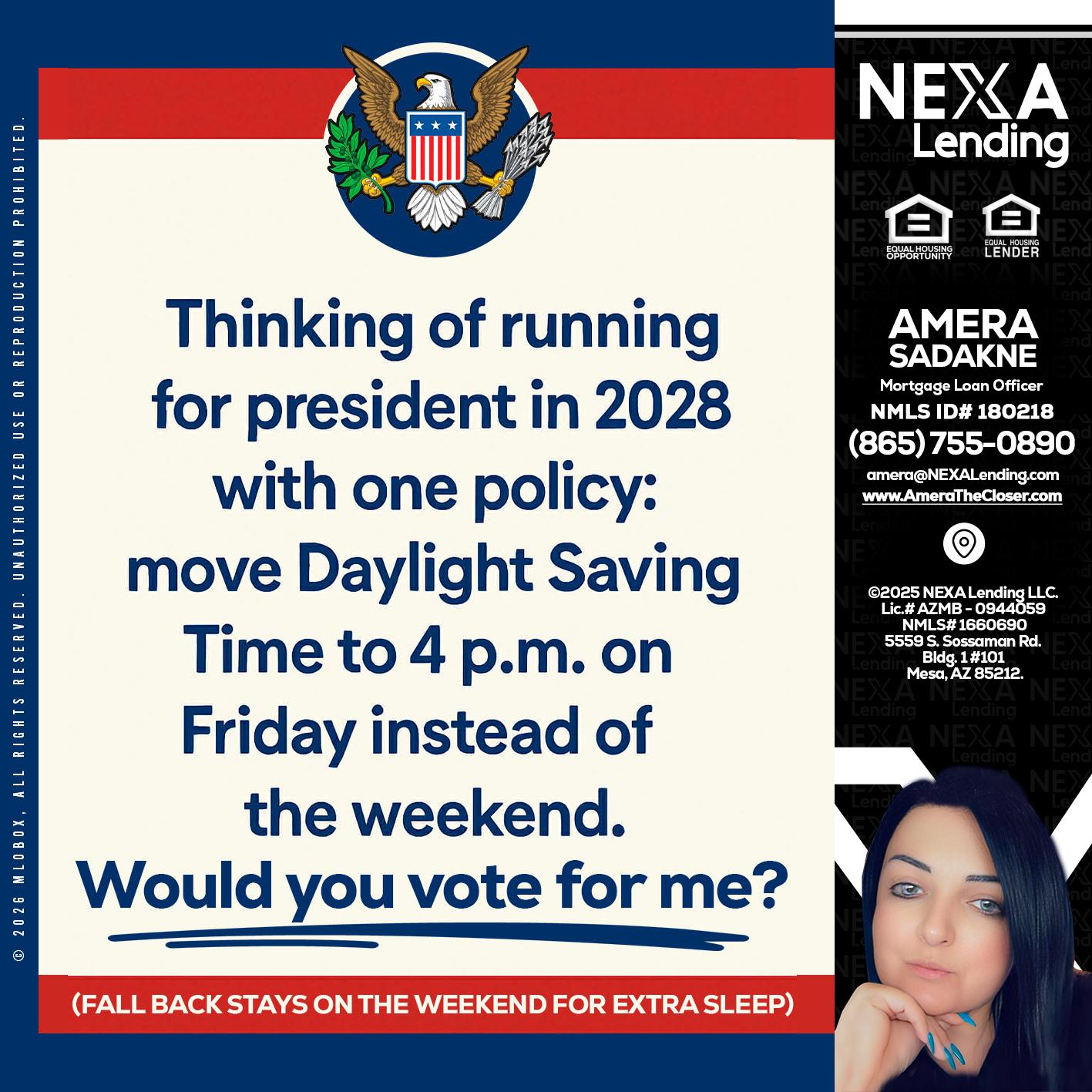 THINKING OF RUNING - Amera Sadakne -Mortgage Loan Originator