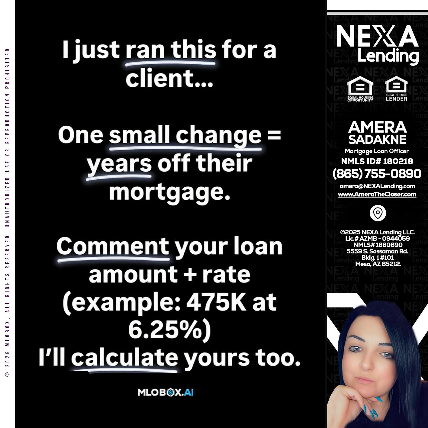 I JUST RAN - Amera Sadakne -Mortgage Loan Originator