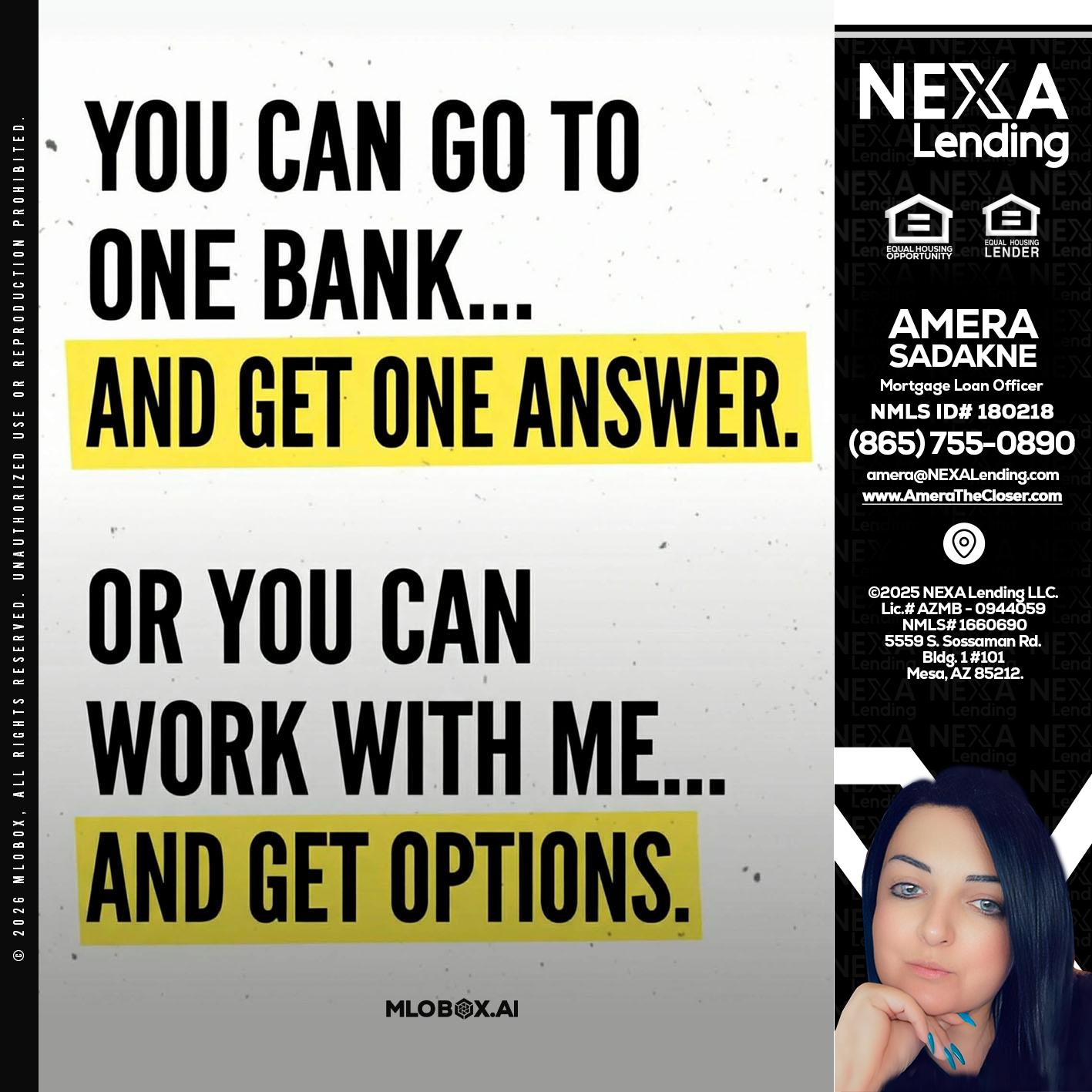 YOU CAN GO TO - Amera Sadakne -Mortgage Loan Originator