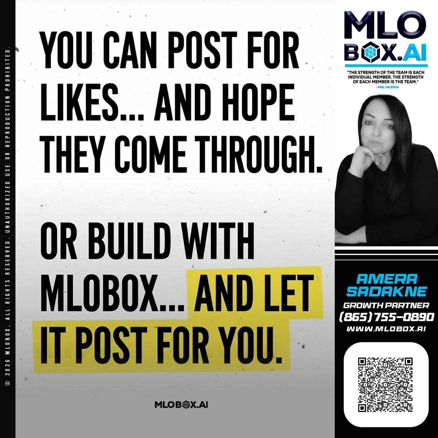 you can post - Amera Sadakne -Mortgage Loan Originator