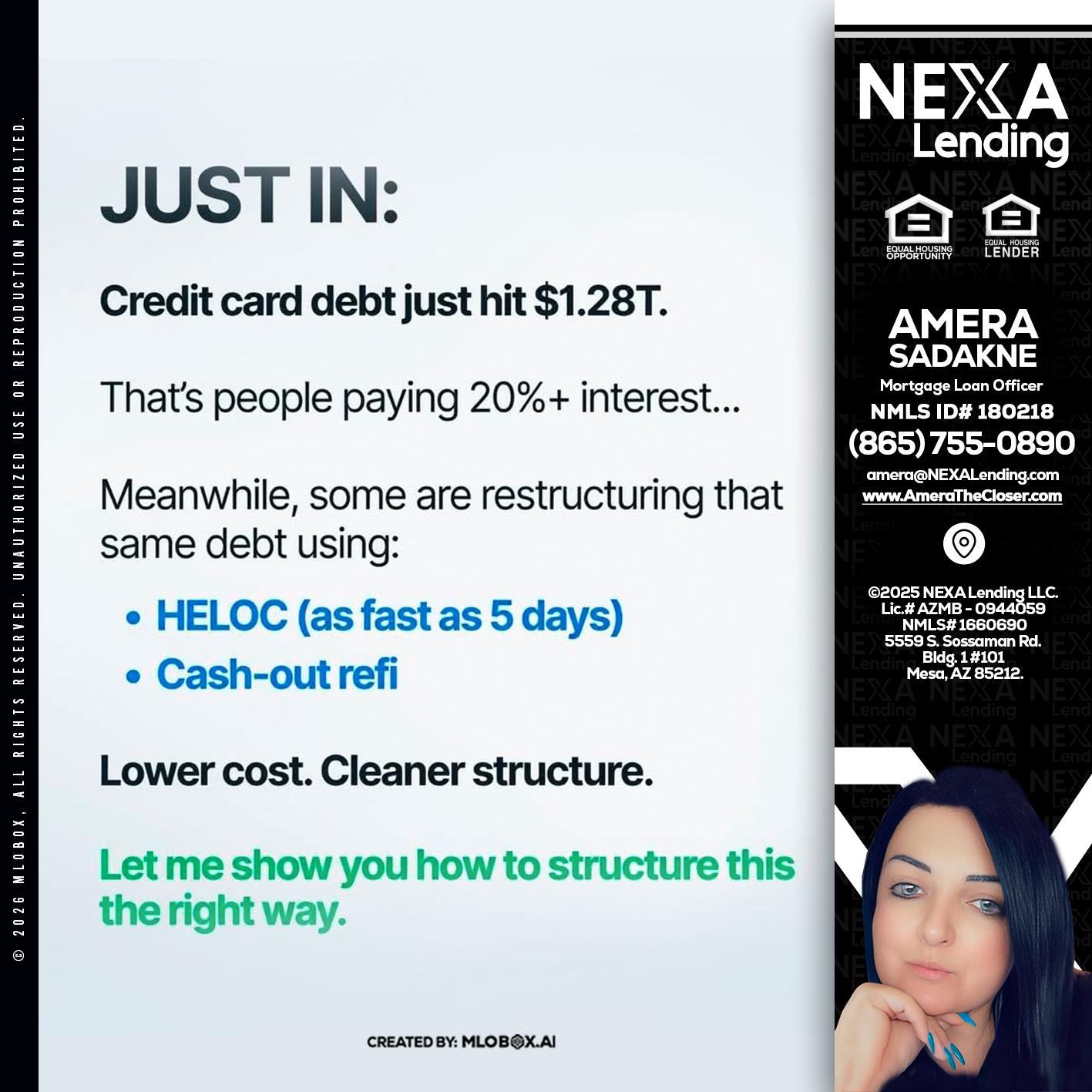 JUST IN - Amera Sadakne -Mortgage Loan Originator