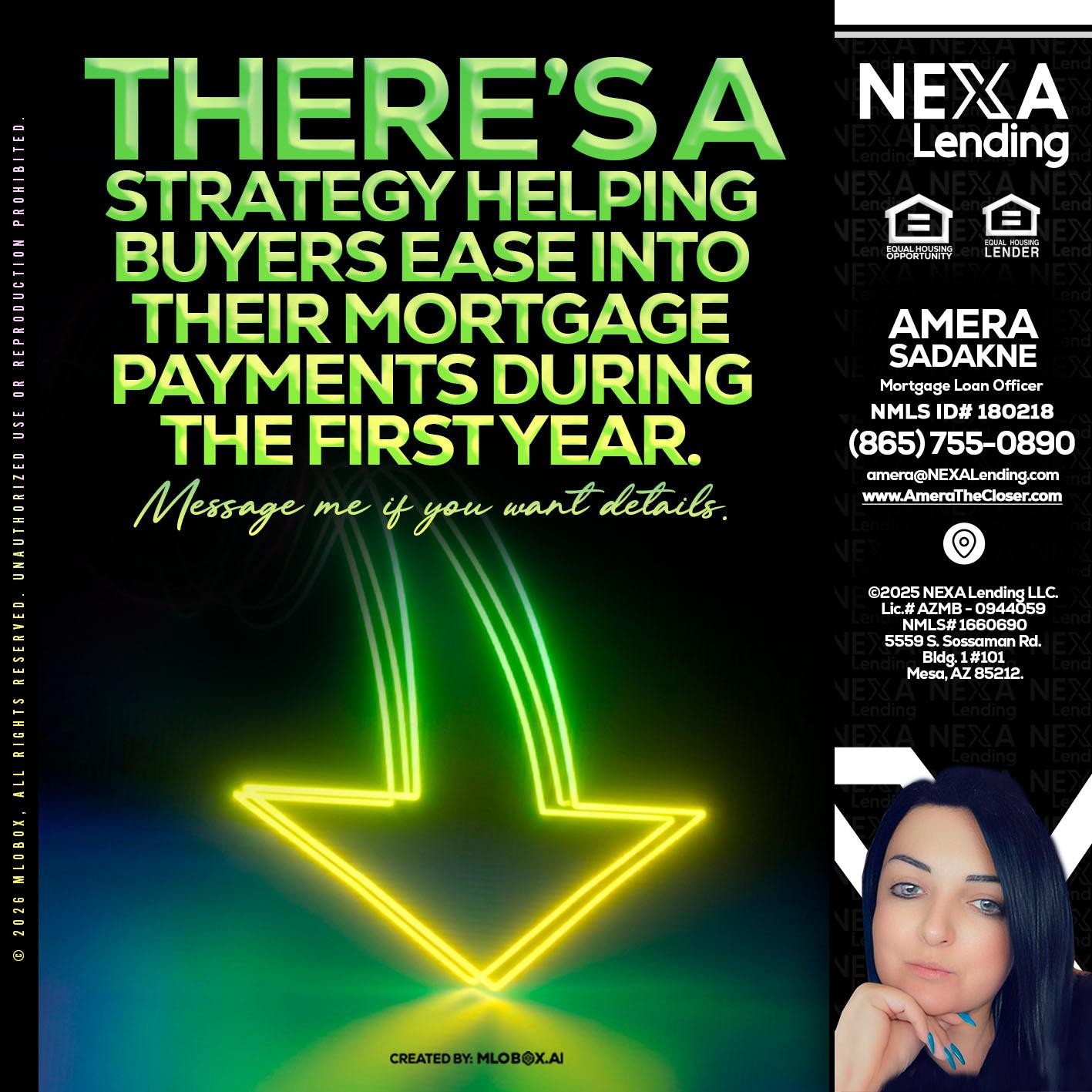 THERES A STATEGY - Amera Sadakne -Mortgage Loan Originator
