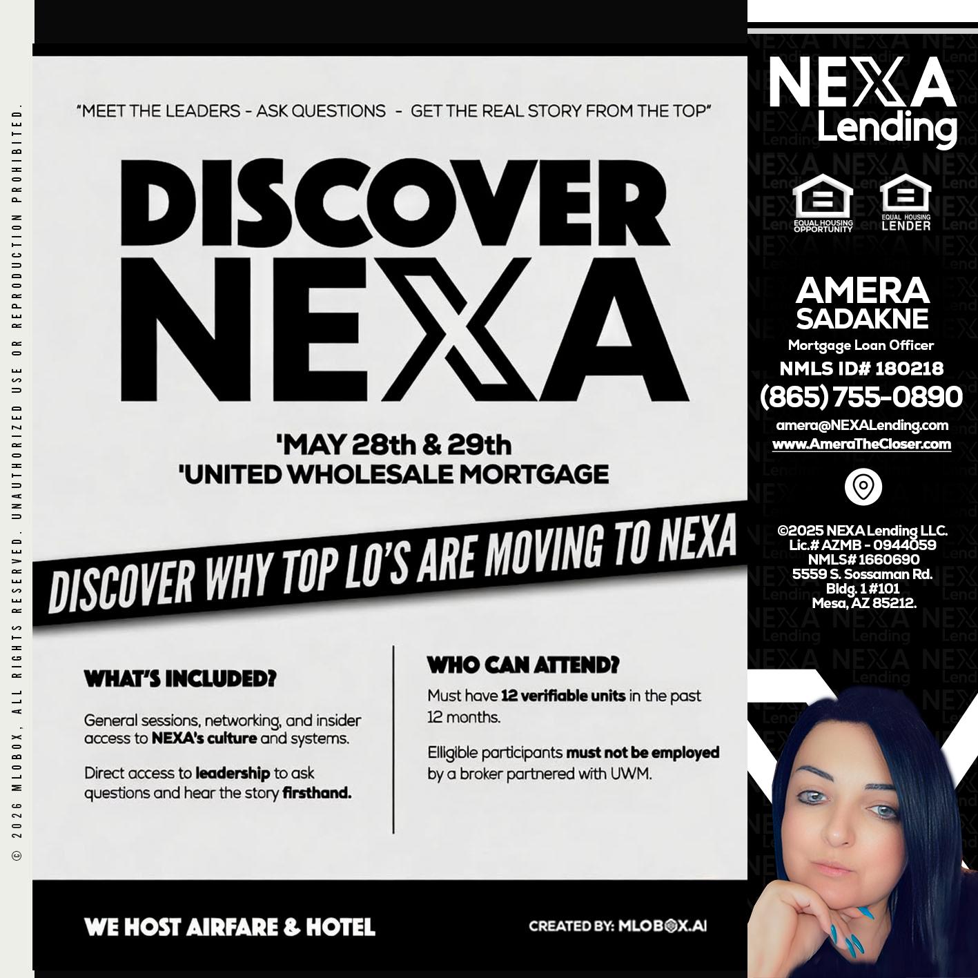 DISCOVER NEXA - Amera Sadakne -Mortgage Loan Originator