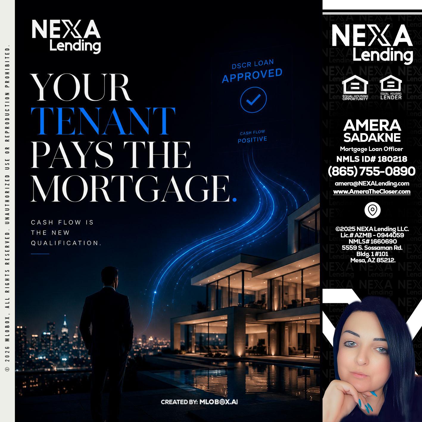 DSCR LOANS - Amera Sadakne -Mortgage Loan Originator