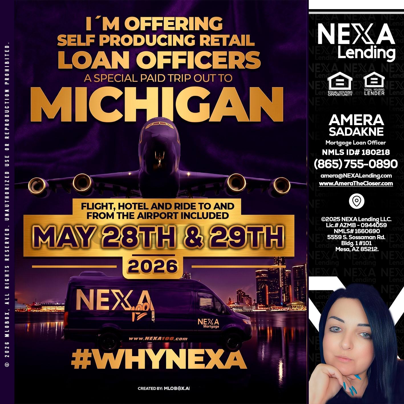 MICHIGAN - Amera Sadakne -Mortgage Loan Originator