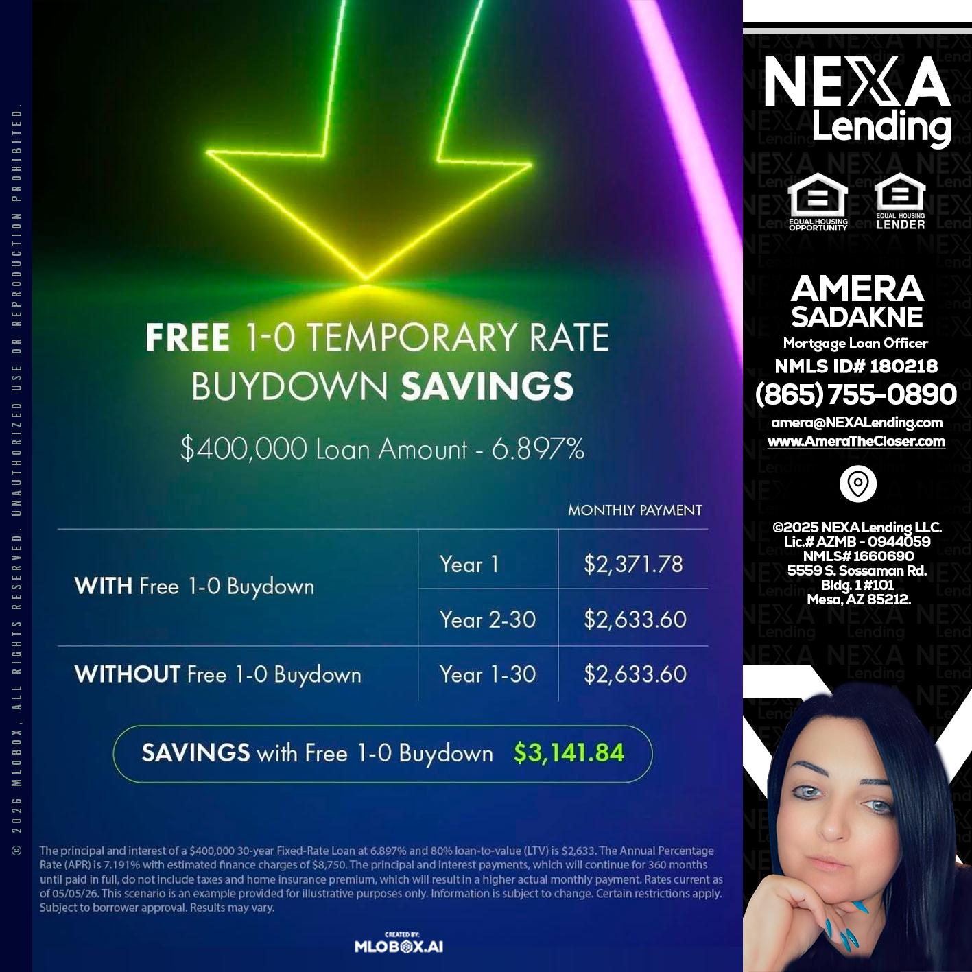 BUYDOWN - Amera Sadakne -Mortgage Loan Originator