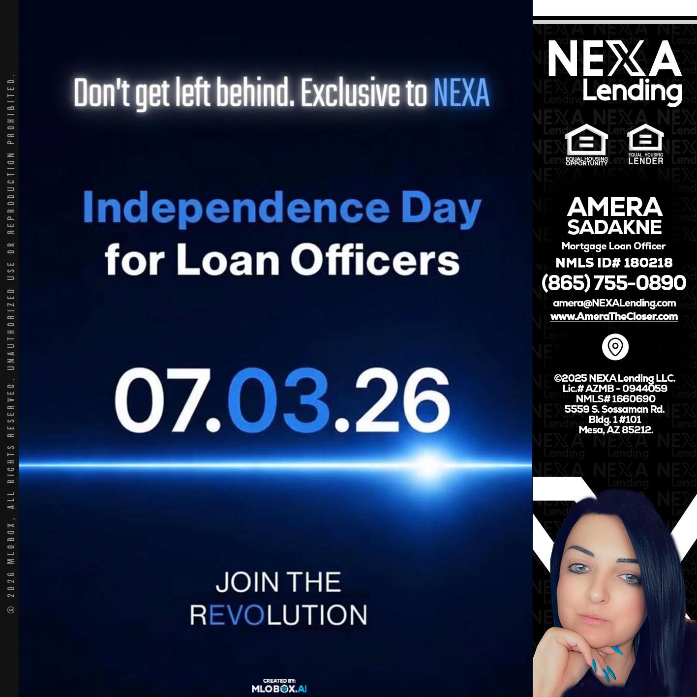 INDEPENDENCE DAY - Amera Sadakne -Mortgage Loan Originator