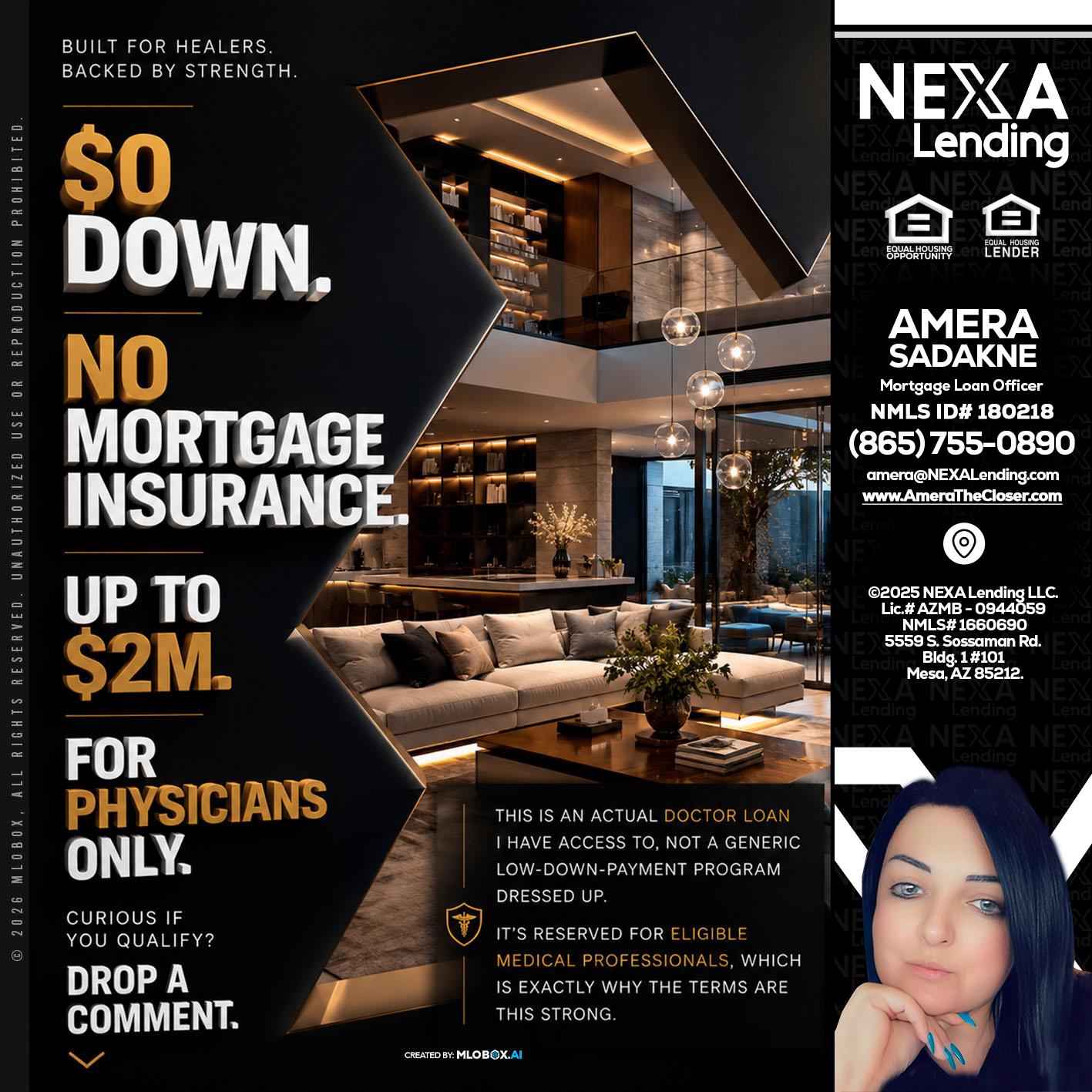 $0 DOWN - Amera Sadakne -Mortgage Loan Originator