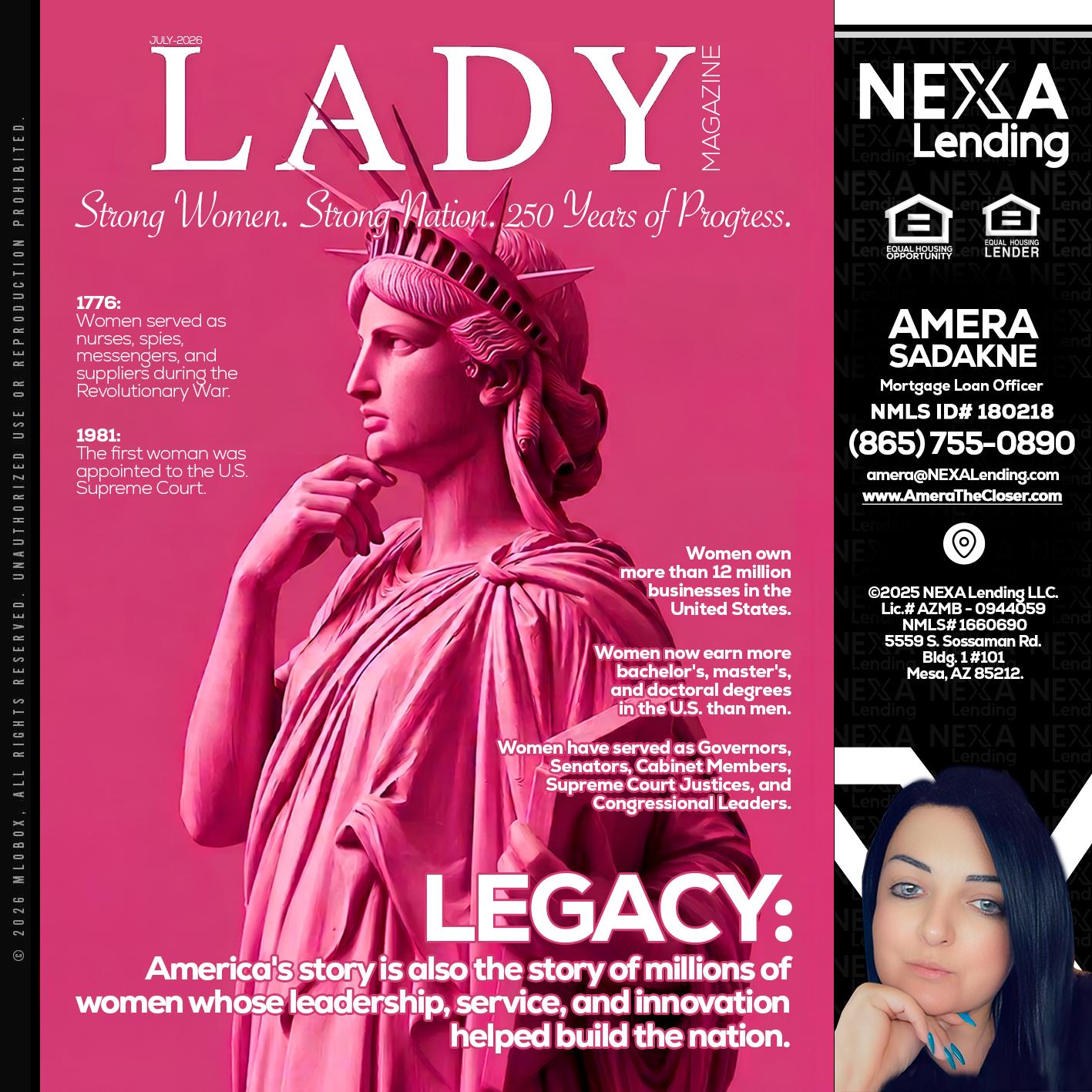 LADY LIBERTY! - Amera Sadakne -Mortgage Loan Originator