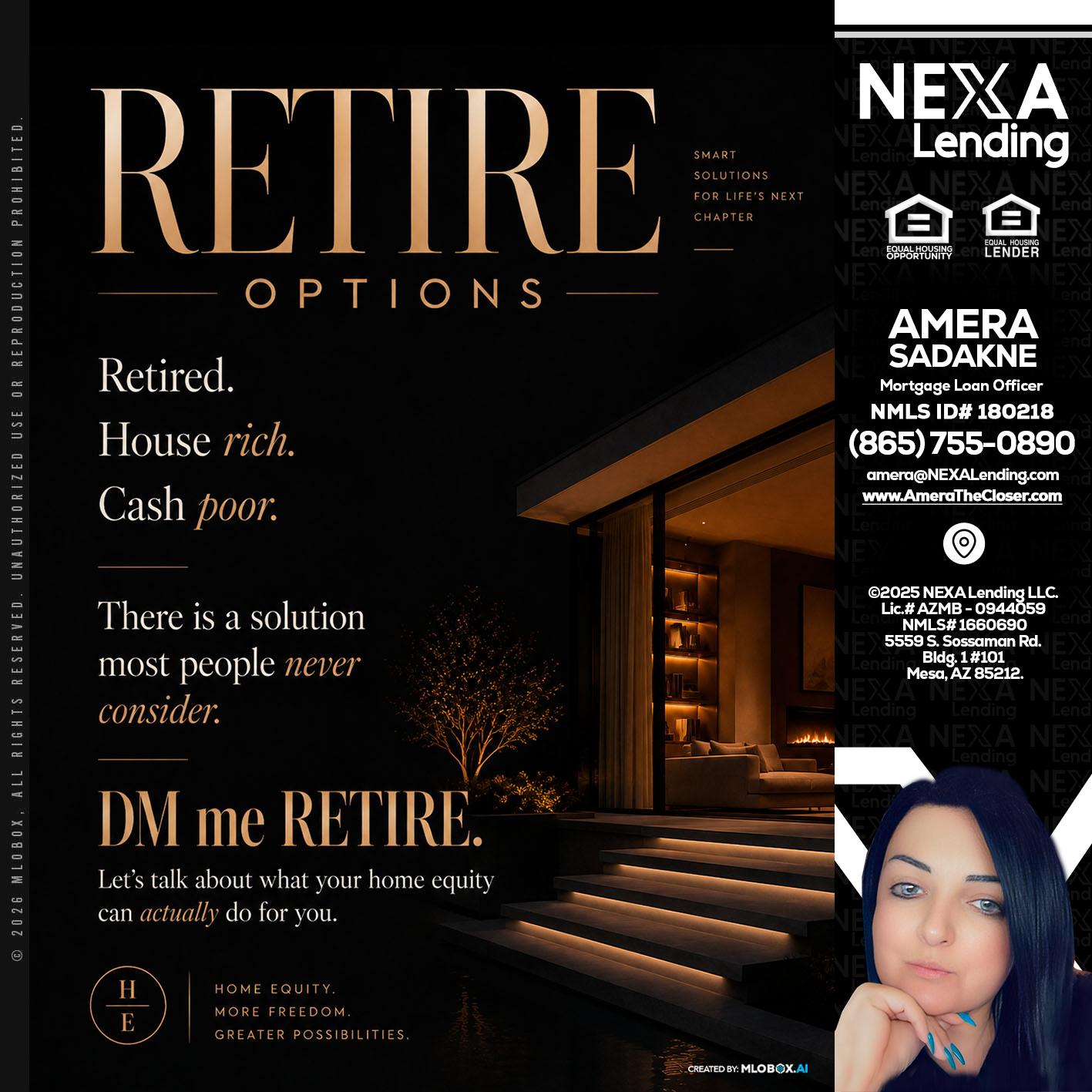 RETIRE LOANS - Amera Sadakne -Mortgage Loan Originator
