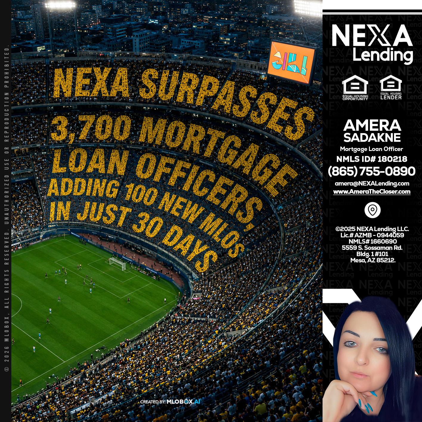 NEXA SURPASSES - Amera Sadakne -Mortgage Loan Originator