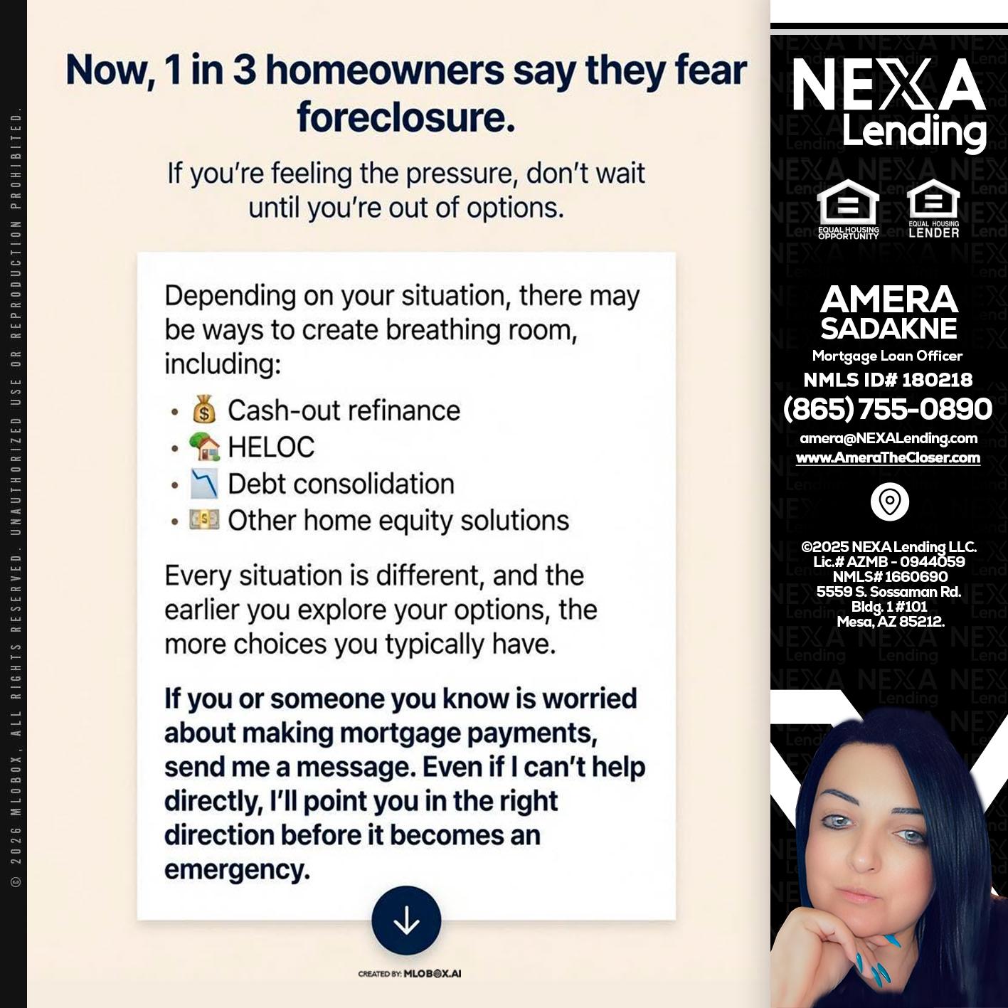 NOW, 1 IN 3 - Amera Sadakne -Mortgage Loan Originator